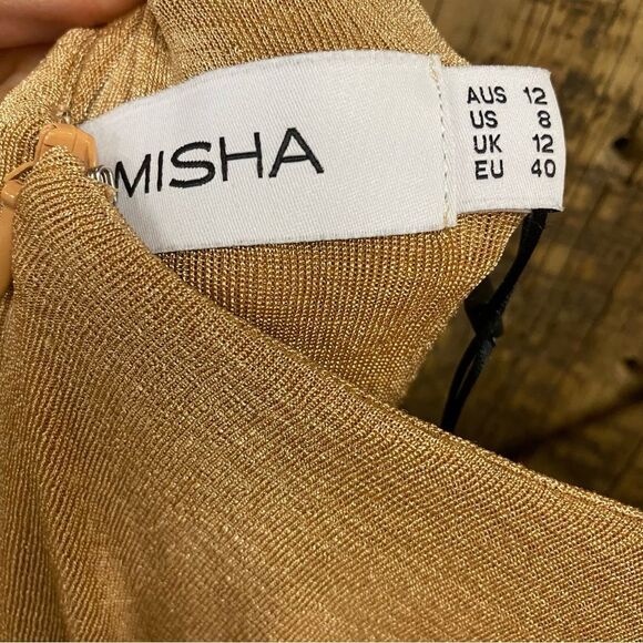 MISHA Moyra Jumpsuit Desert Rose
Tan Draped soft stretch Revolve US 8 - Picture 8 of 11